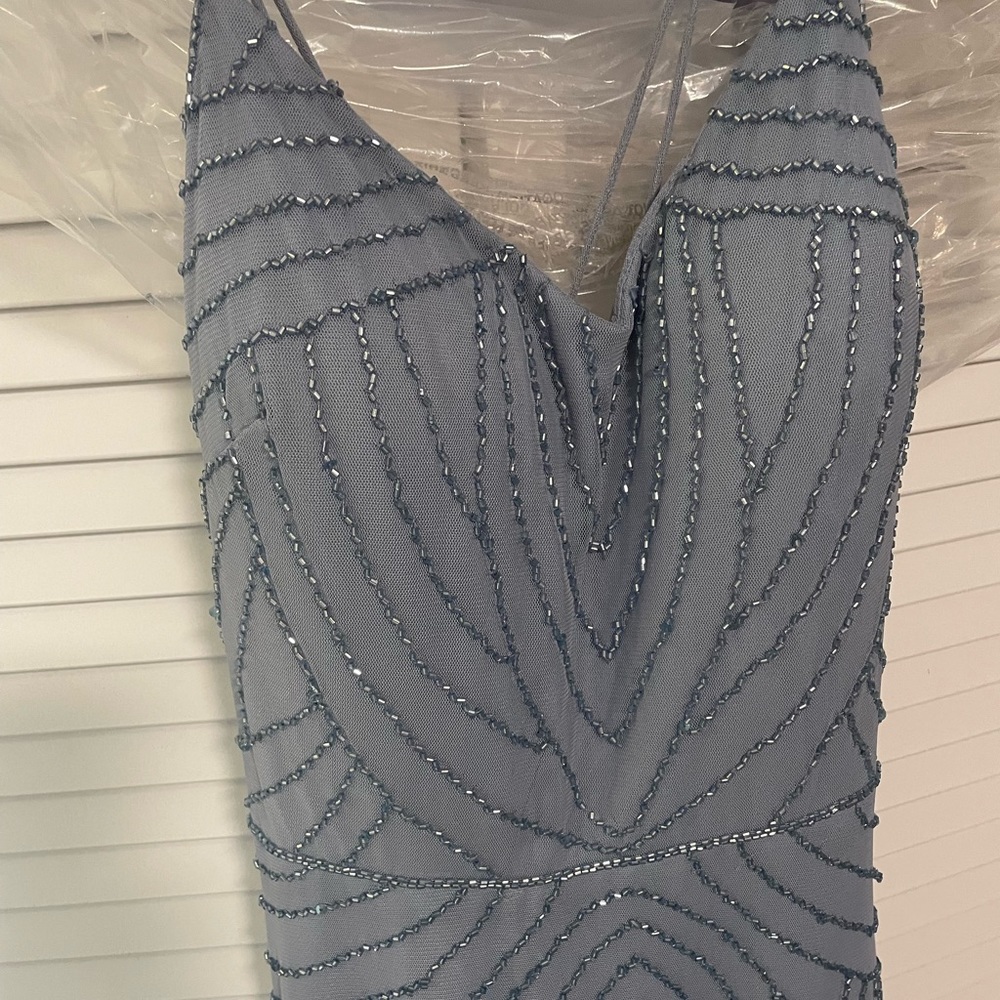 Adrianna Papell Platinum Bridesmaid Dress/ Prom Dress - Picture 3 of 4